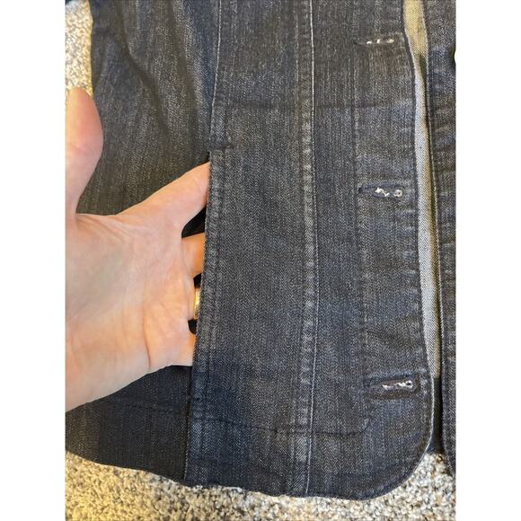 Croft & Barrow Long Sleeve Button Up Jean Jacket Womens Size Small Dark Wash - Picture 6 of 10